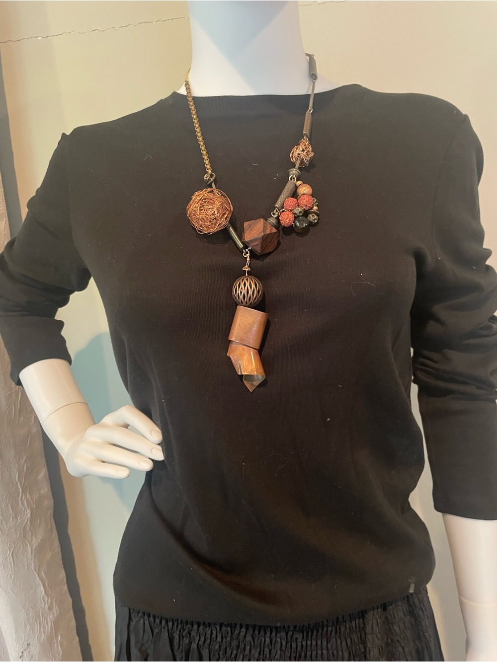 Tatiana Palnitska Art to Wear Statement Mixed-Metals Necklace - Women
